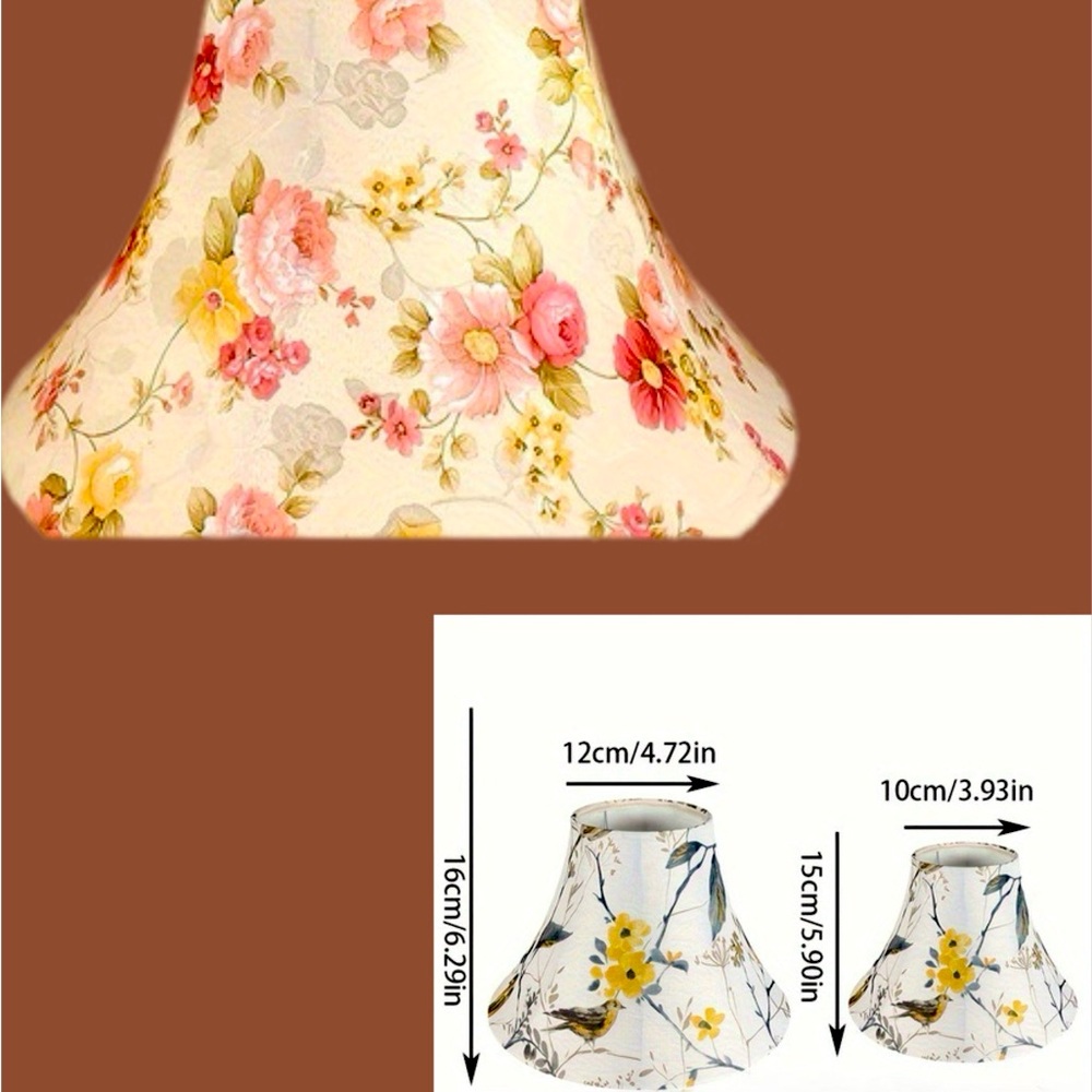 Floral spirit lamp shade.